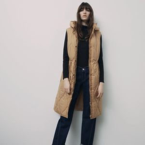 New Zara Maxi Puffer Vest